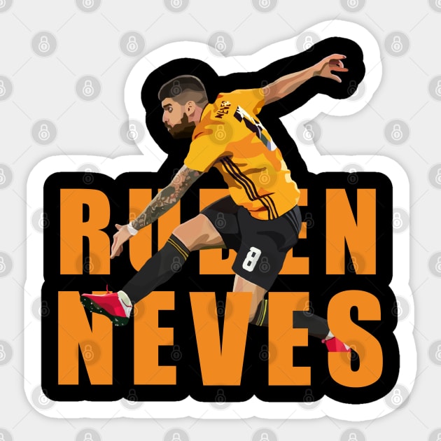 Ruben Neves Sticker by Webbed Toe Design's